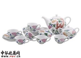 五彩缤纷十五头福祥茶具/咖啡具-醴陵釉下五彩15茶具 五彩缤纷十五头福祥茶具/咖啡具-醴陵釉下五彩15茶具