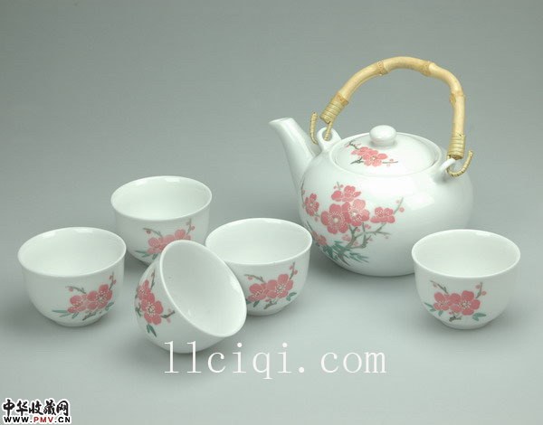梅竹提梁茶具6头 梅竹提梁茶具6头