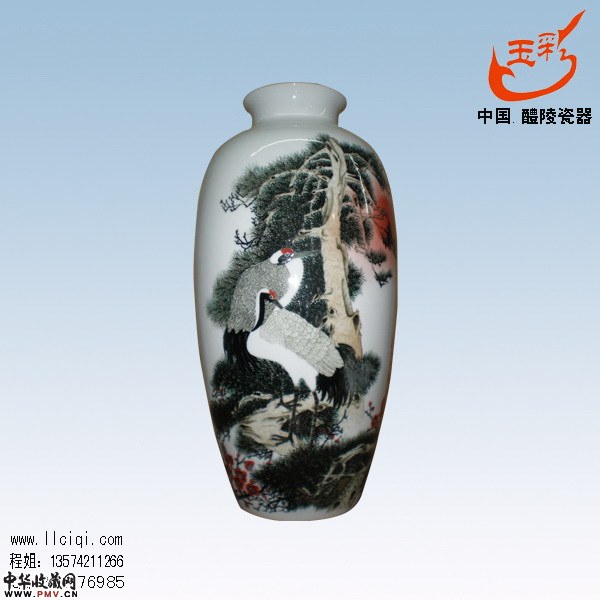 松鹤富贵瓶，作者；肖烈辉