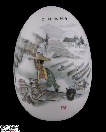 手做红砖H30CM蛋瓶，作者：徐建