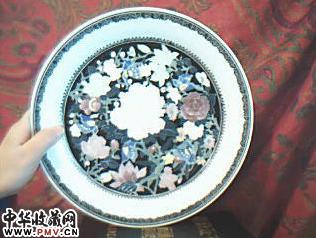 10寸挂盘，群力双凤棕色底标（1980年~1995年）