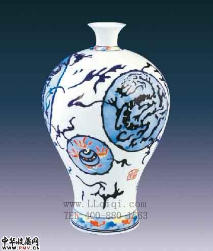 飞龙在天兰若瓶,龙年瓷，红官窑新品，2012新年礼品