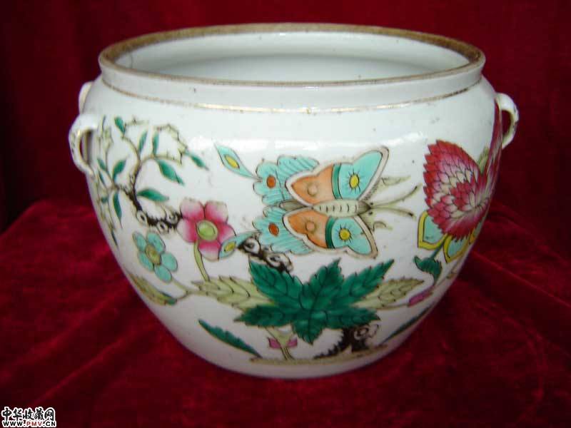 光绪小名家义兴隆粉彩花鸟大粥罐