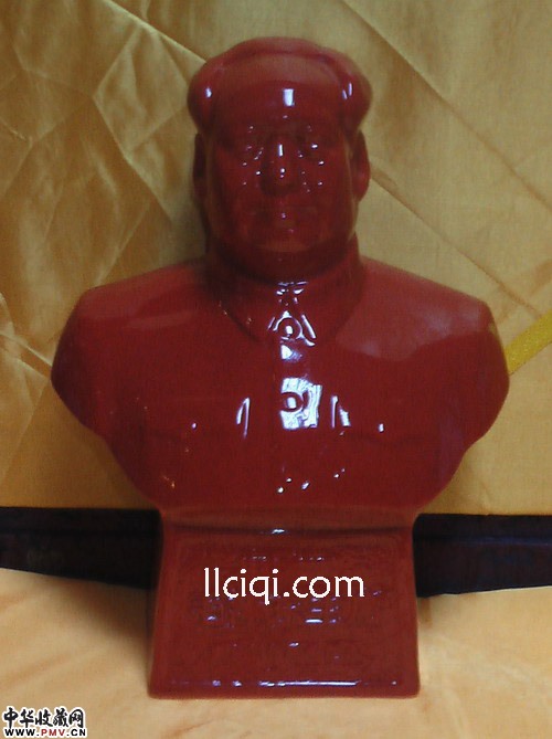 醴陵红瓷雕像：毛泽东主席，毛主席雕像