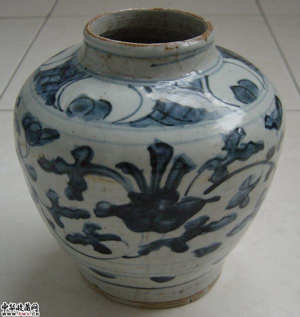 明天启青花罐