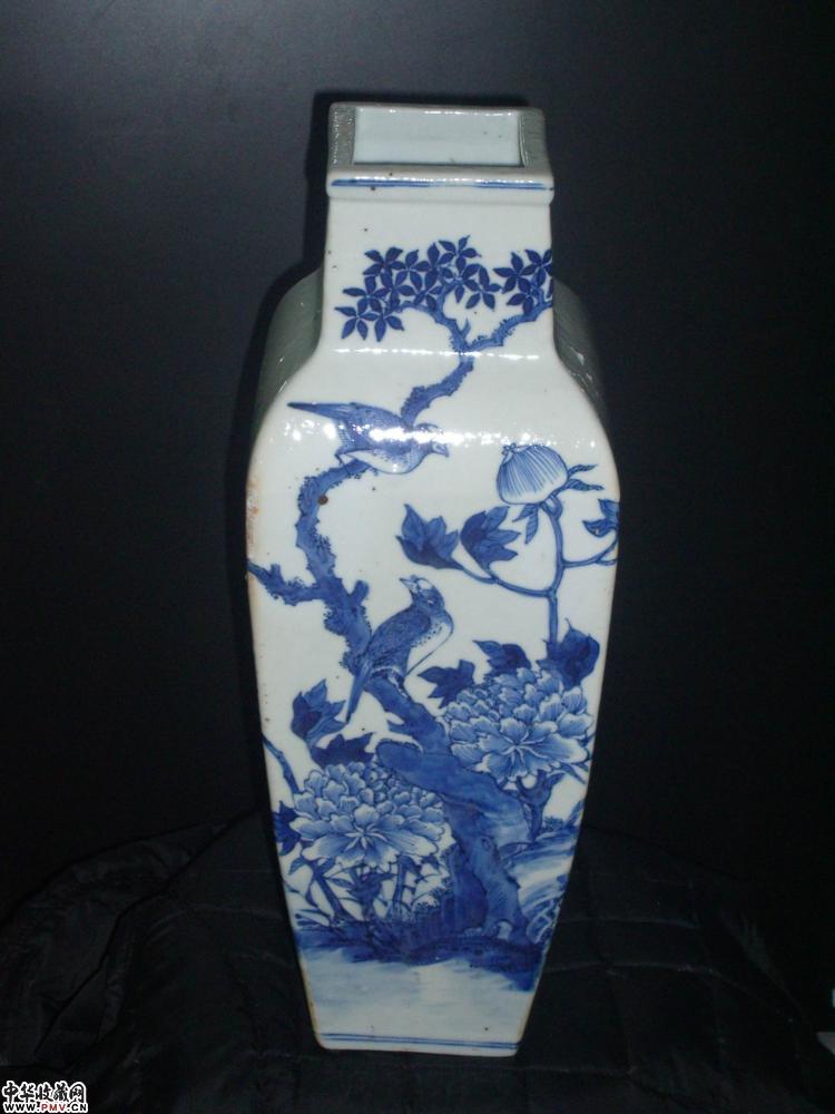 清*光绪青花花鸟四方尊（已转让）