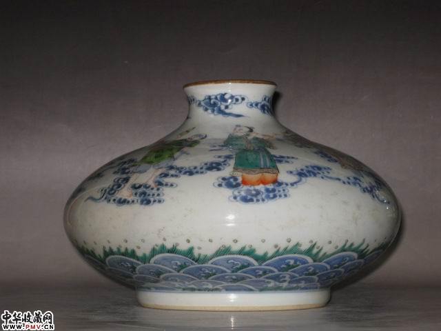 青花五彩八仙人物纹瓶