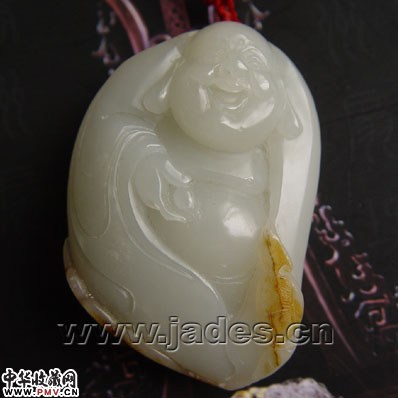精品和田籽玉笑佛佩