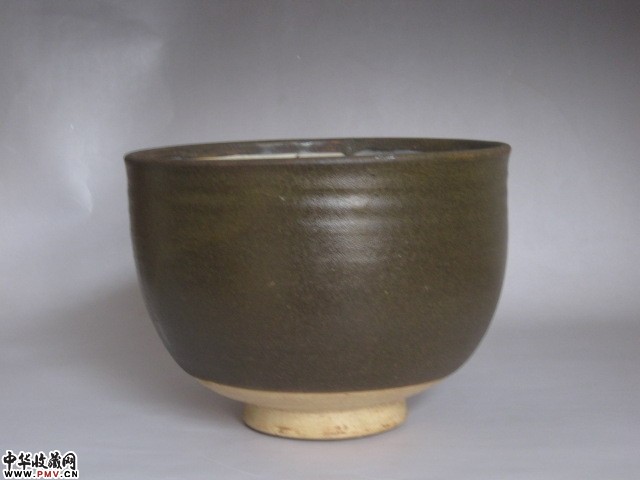 元磁洲窑内纹酱釉大钵