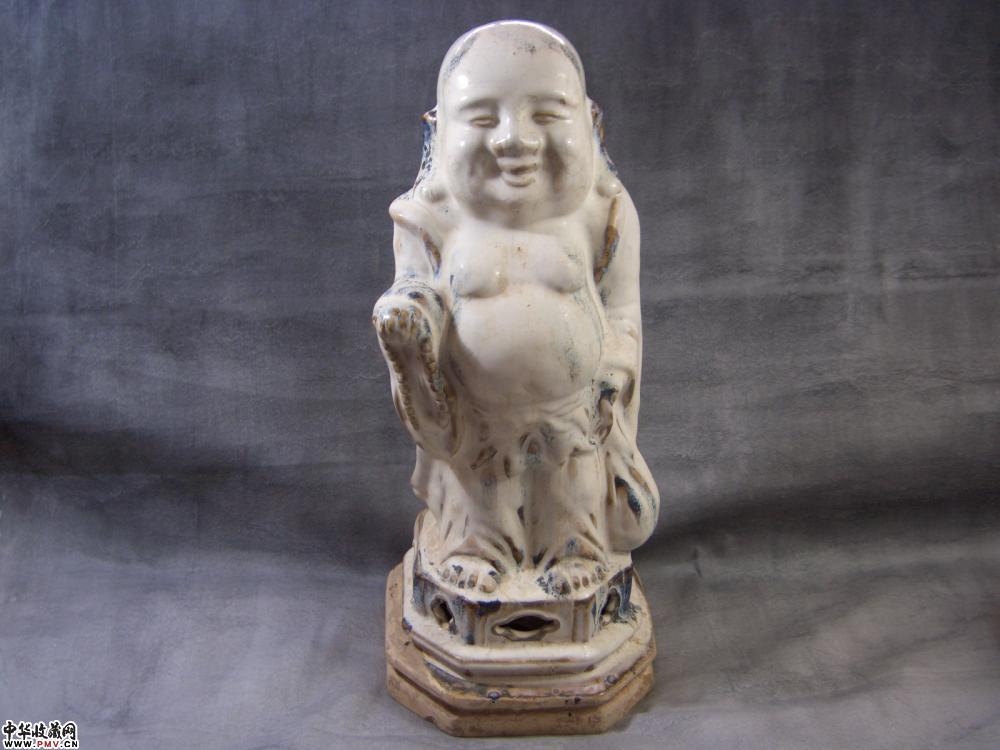 唐黄道窑花釉连座弥勒佛塑像（已售）