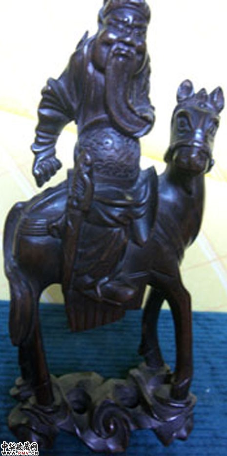 清枣木雕骑马关公 清枣木雕骑马关公