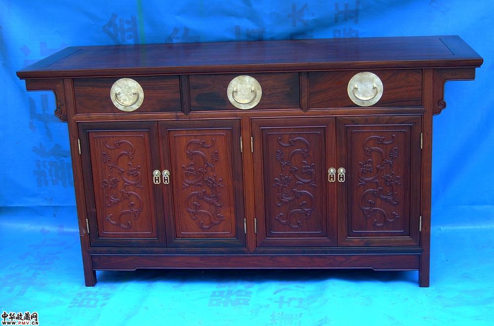 酸枝三抽四门地柜