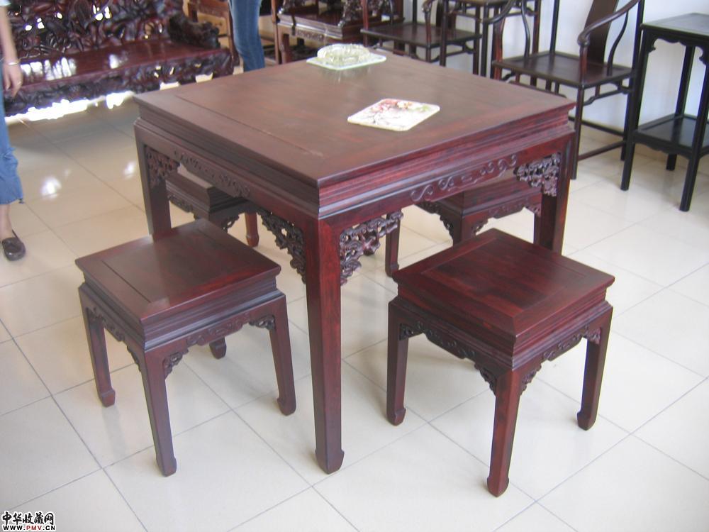 非州紫檀方台椅5件／套