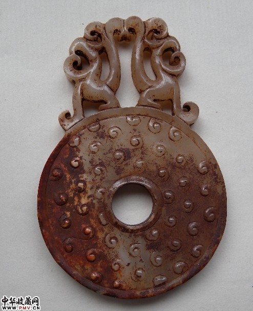 汉代双凤出郭璧