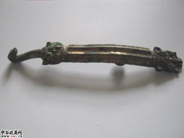 战汉镏金双兽头带钩 已售