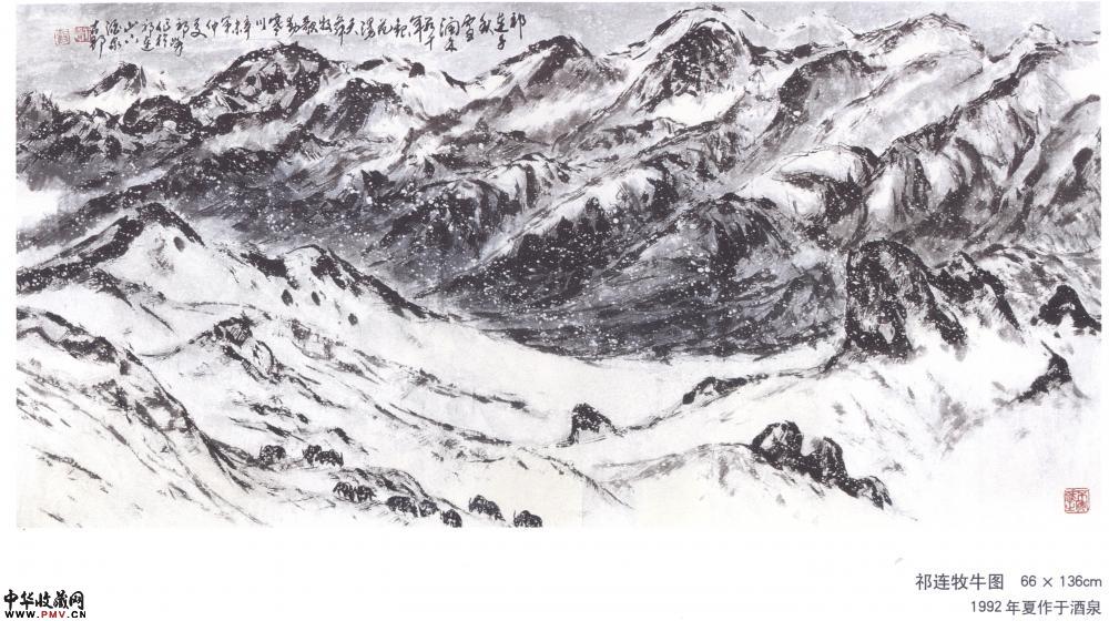 祁峰　祁连牧牛图