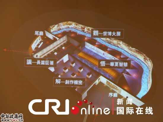 电子动态版《清明上河图》在澳门的展厅布置