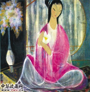 林风眠《莲花》。