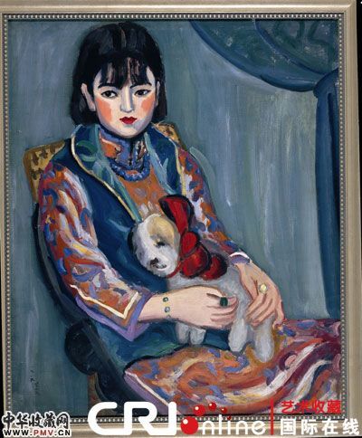 关紫兰作品《少女》。