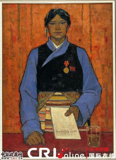 赵友萍作品《代表会上的女委员》。
