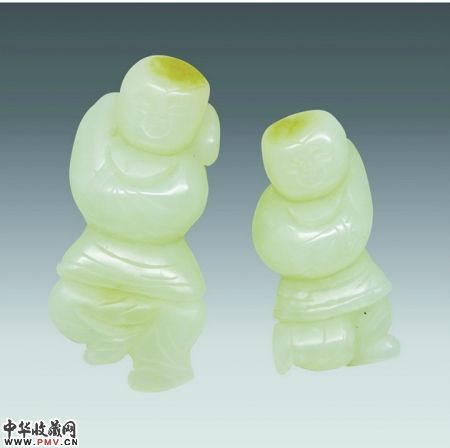 B-19白玉童子(对) 估价:0.88~1.2万元。