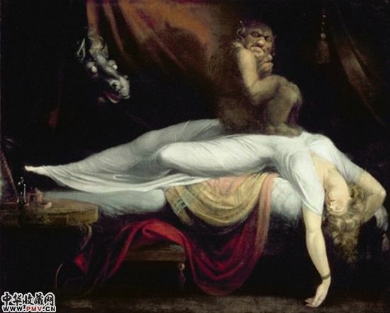 瑞士艺术家福塞利(Füssli)1782年的画作《梦魇(The Nightmare)》被认为是前浪漫主义时期的代表作品。