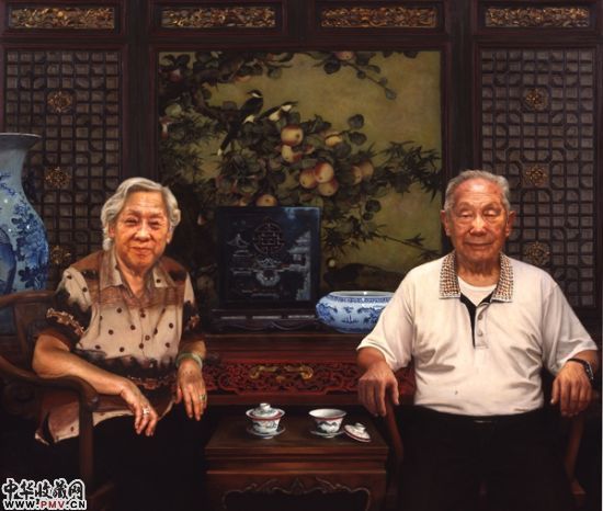林大陆作品《父母亲》