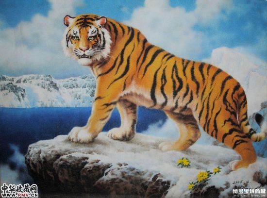 光日《踏足白头山》朝鲜宝石画BHBZ091424 光日《踏足白头山》朝鲜宝石画BHBZ091424