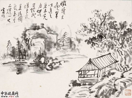 黄宾虹山水册页。 黄宾虹山水册页。