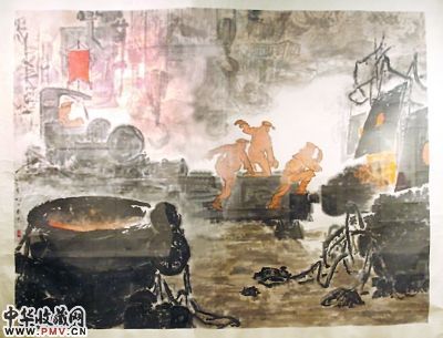 亚明《炉火正红》