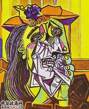 毕加索作品《流泪的女人》