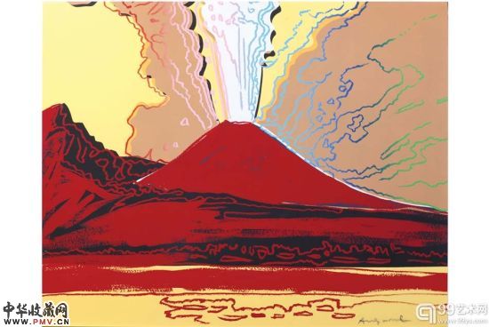 安迪・沃霍尔的1985年丝网印刷品《维苏威火山》