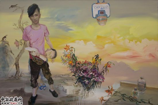 《哥俩好》140X210CM 布面油彩2012 袁加