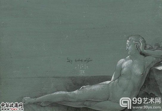 阿尔布雷特・丢勒,《斜卧的裸女》,1501