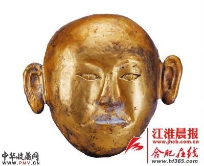 罕见纯金面具