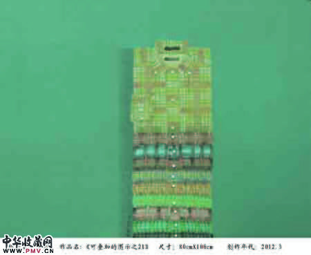 李明 可叠加的图示之21 80×100cm 布面油画 2012年