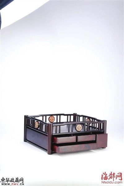 《都承盘》小叶紫檀木、象牙15cm×33.5cm×31.5cm