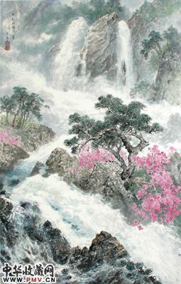 郑昶谟-飞仙溪谷的春天-布面油画-133×207cm-2000年作