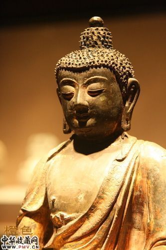 铜镀金药师佛像