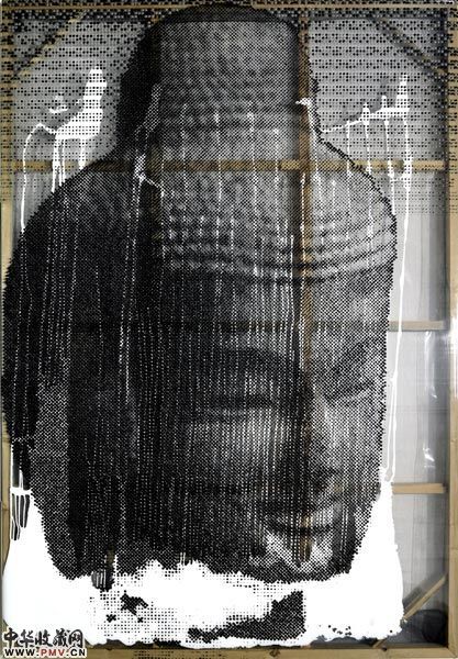 成勇作品 无语的怀念三-软玻璃-丙烯绘画251x170cm-2012