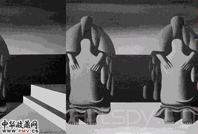 展出作品:《后古典系列――大悲爱的复归 》,布面油画,1986