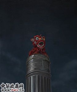 《我就是擎天柱，我就是架海梁no2》180cm×300cm布面油画2011年