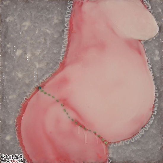 萧昱  《幸福指数 No. 2》  2008  综合材料  50×50cm