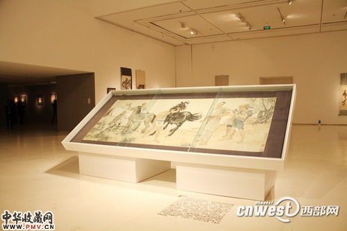 徐悲鸿精品画作西安美术馆展出,部分作品为国家一级文物。图为徐悲鸿真迹《九方皋》。