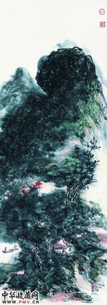 青山红树图(国画) 黄宾虹 浙江美术馆藏