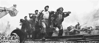 上海油雕院收藏的《开路先锋》(局部)