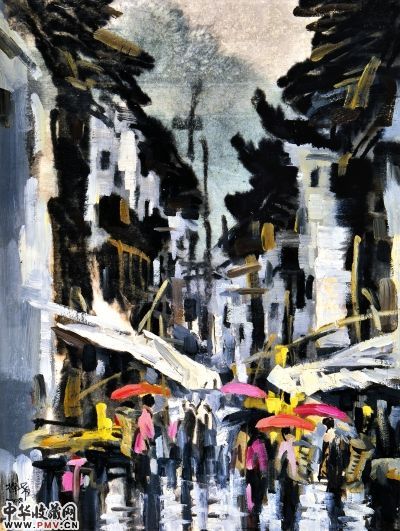 作品《雨巷》。