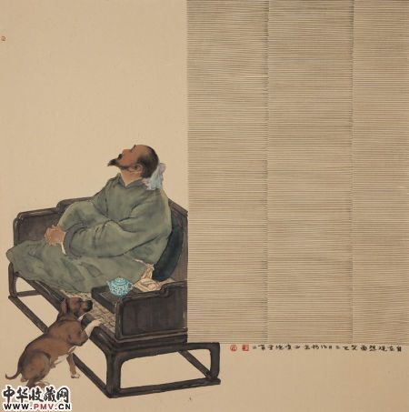 黄华三《自在观想图》70x70cm 2013