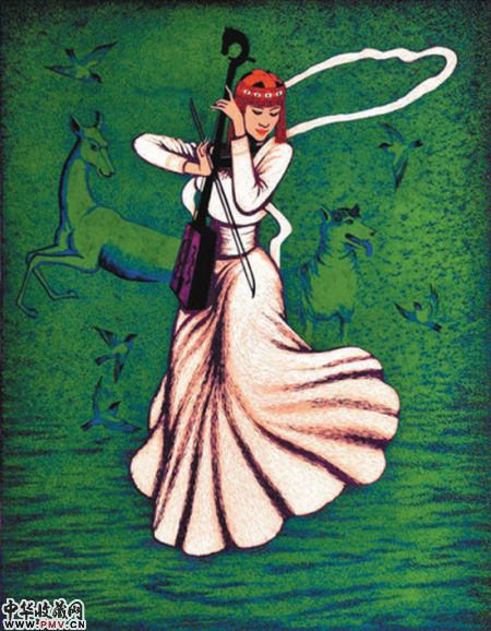 科尔沁版画《传说》