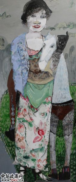 詹洋 《第一夫人游春图》80x200cm2013年布面油画丙烯